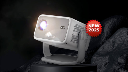 Vision Beam Pro 2 projector setup with screen projection and Whale OS interface